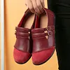 Gioiacombo&trade; Scarpe casual in pelle con velcro comfort da donna