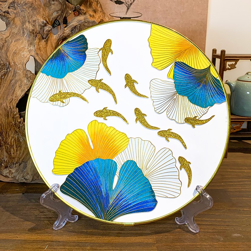 Nine Koi - DIY Cloisonne Enamel Painting Art Kits - Cloisonnekit