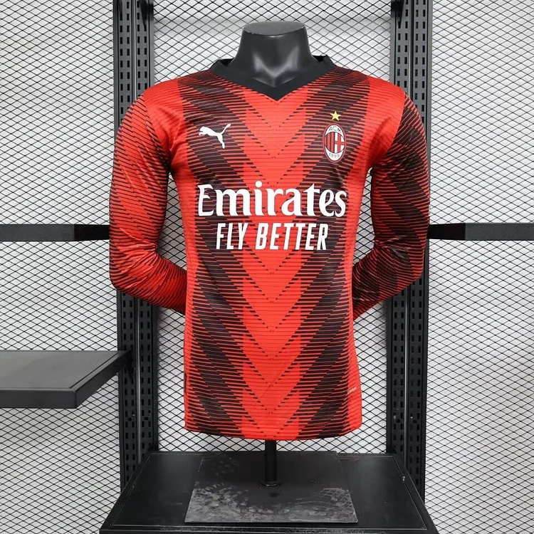2023/2024 AC Milan Home Long Sleeve Players Edition