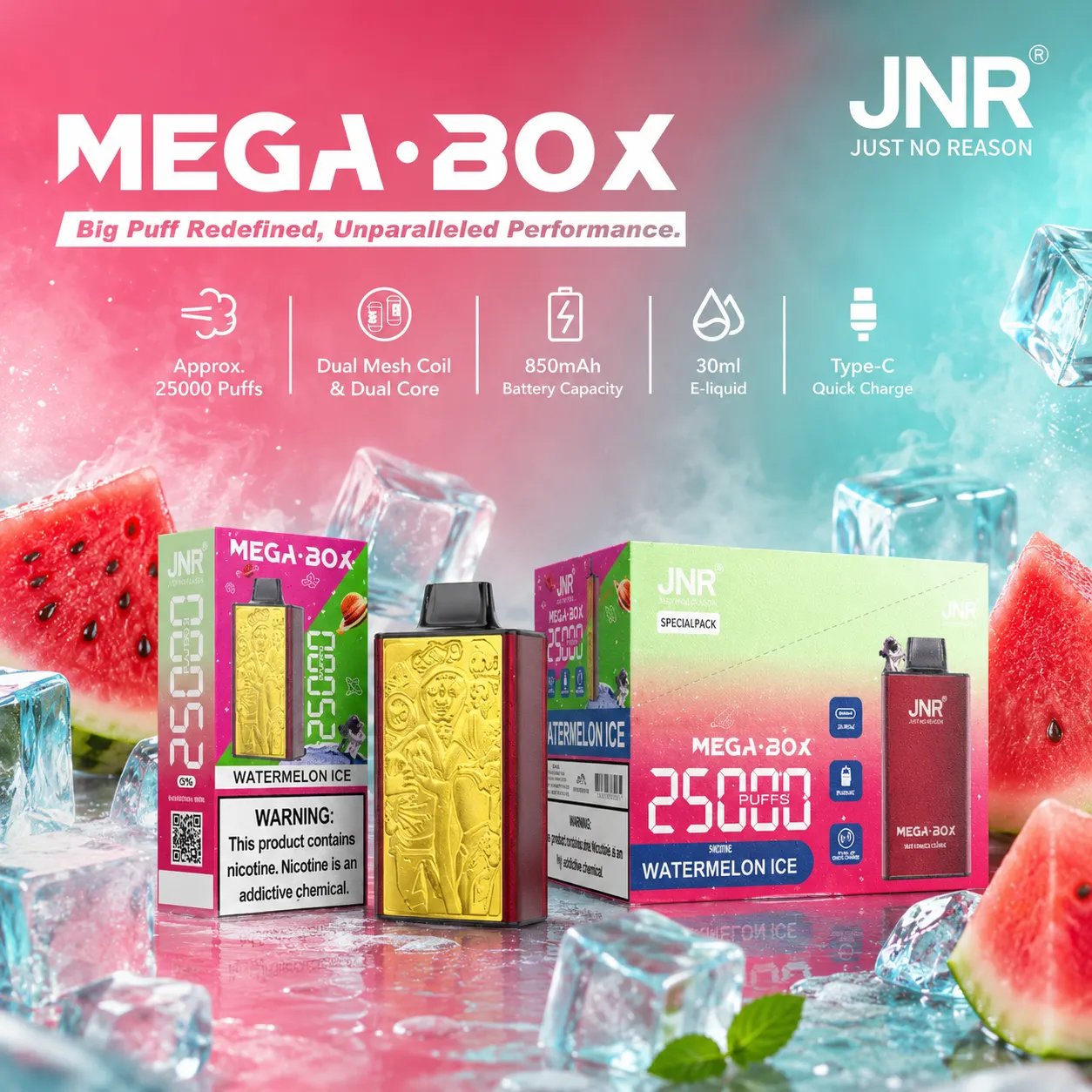 JNR Mega Box Vape | 25000 Puffs (50 PCS)  fumotvapeshop