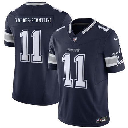 Men's Dallas Cowboys #11 Marquez Valdes-Scantling Navy 2026 Vapor F.U.S.E Untouchable Limited Jersey