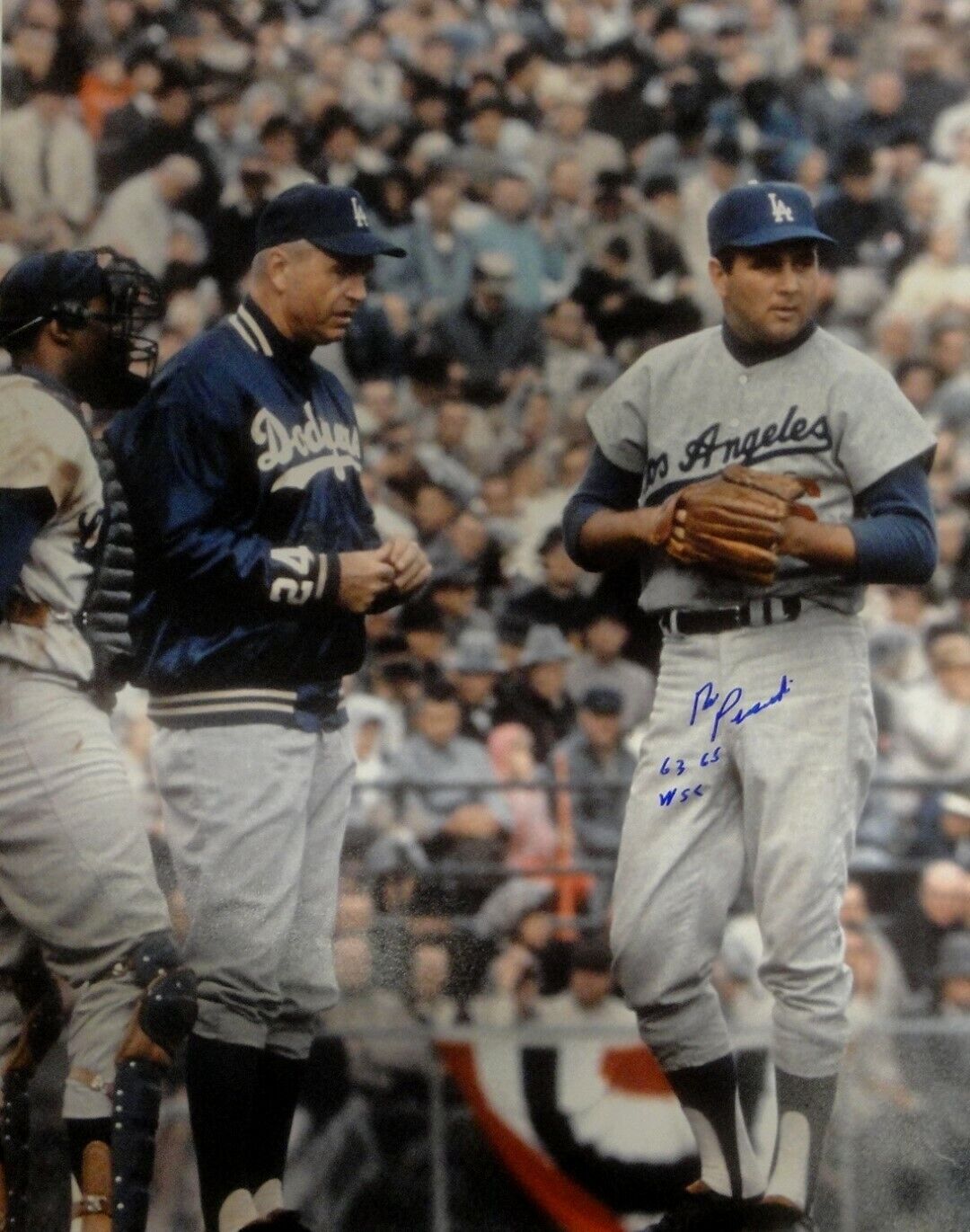 Ron Perranoski Hand Signed Autographed 16x20 Los Angeles Dodgers Photo Poster painting 63 65 WSC