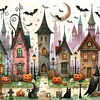 Halloween Hut - 11CT Stamped Cross Stitch - 50*50cm - Halloween