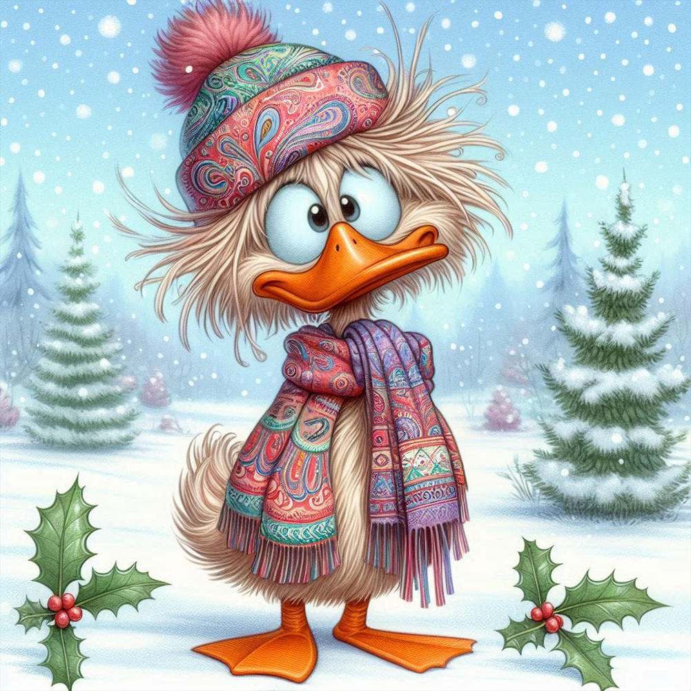 Duck 40*40cm(canvas) full round drill diamond painting