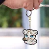6pcs DIY Diamond Painting Double Sided Keychains - Tiger Cat、[Everydayedeals]