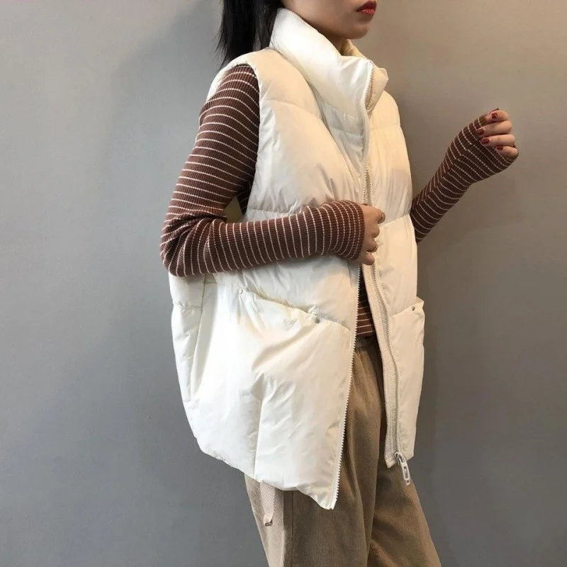 Uveng Uveng New Down Cotton Han Version Of Autumn And Winter Loose Thin Horse Clip Women's Fashion Vest Top