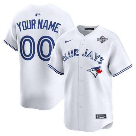 Youth Toronto Blue Jays White 2025 World Series Home Limited Custom Jersey