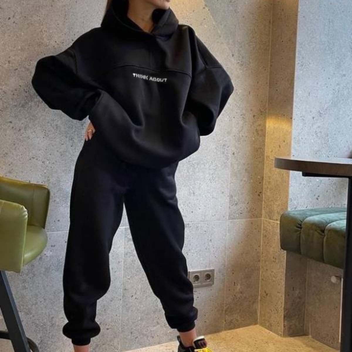 Women's Fashion Hooded Sports Casual Sweatshirt Set