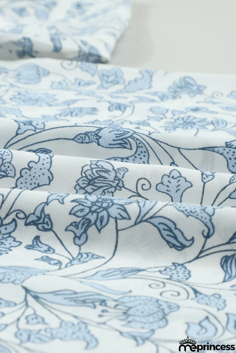 Printed Long Sleeve V-Neck Drawstring Shirt