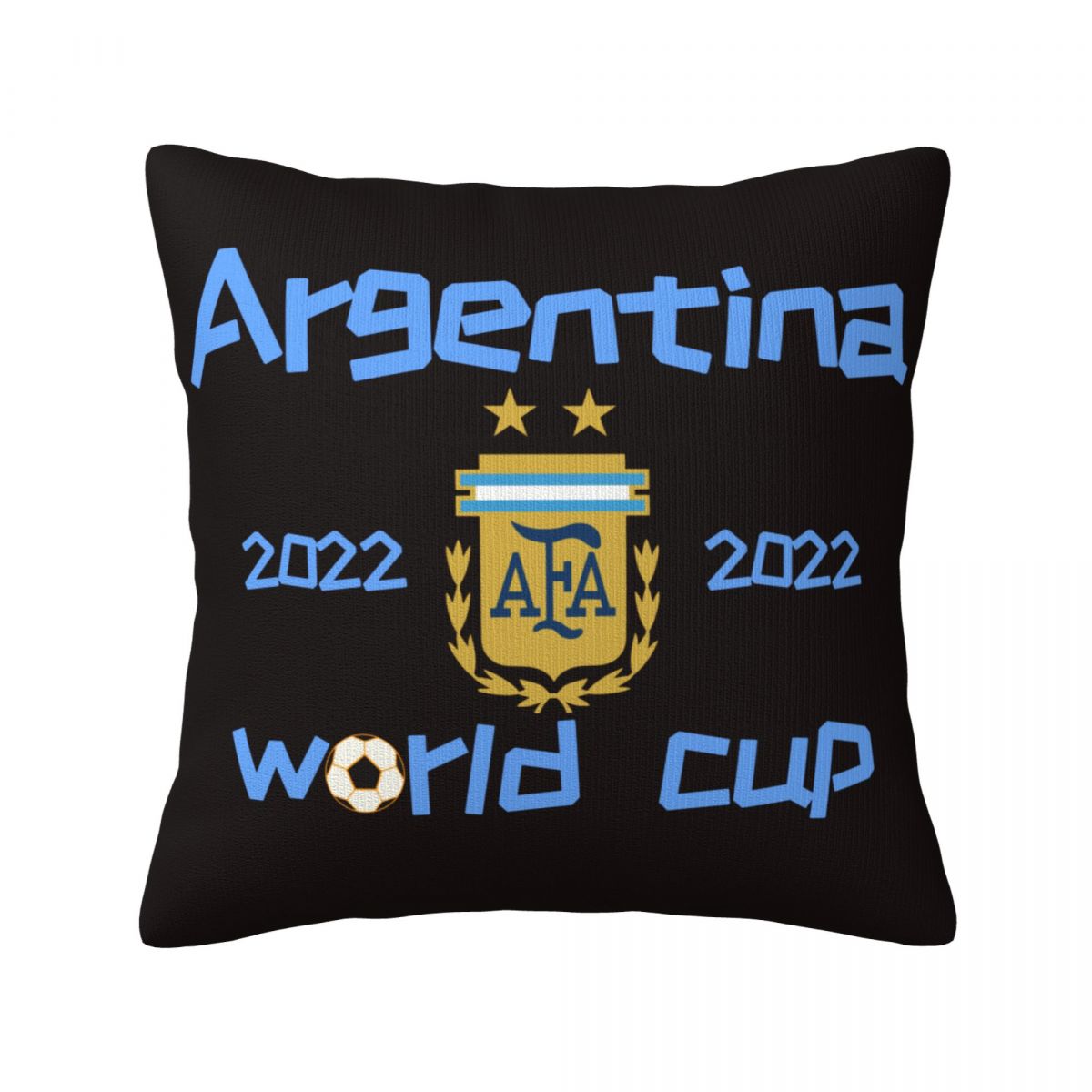Argentina 2022 World Cup Team Logo Short Plush Cushion for Home Decor