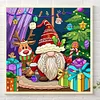 Diamond Painting -DIY Round Partial AB Drill Christmas Gnome(45x45cm)