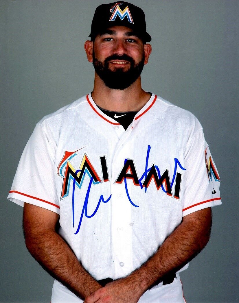 Signed 8x10 CHRIS HATCHER Miami Marlins Autographed Photo Poster painting- COA