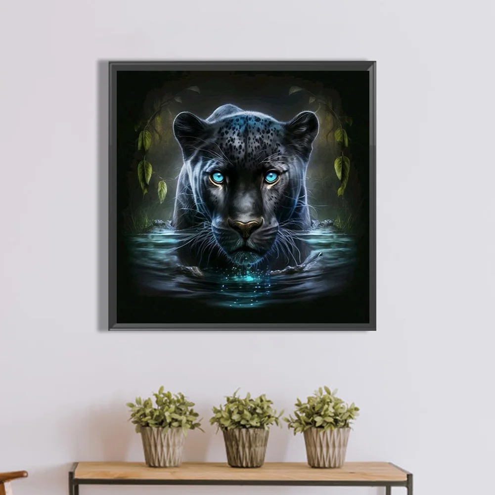 Partial AB Diamond Painting - Full Round Drill - Panther(Canvas|45*45cm)