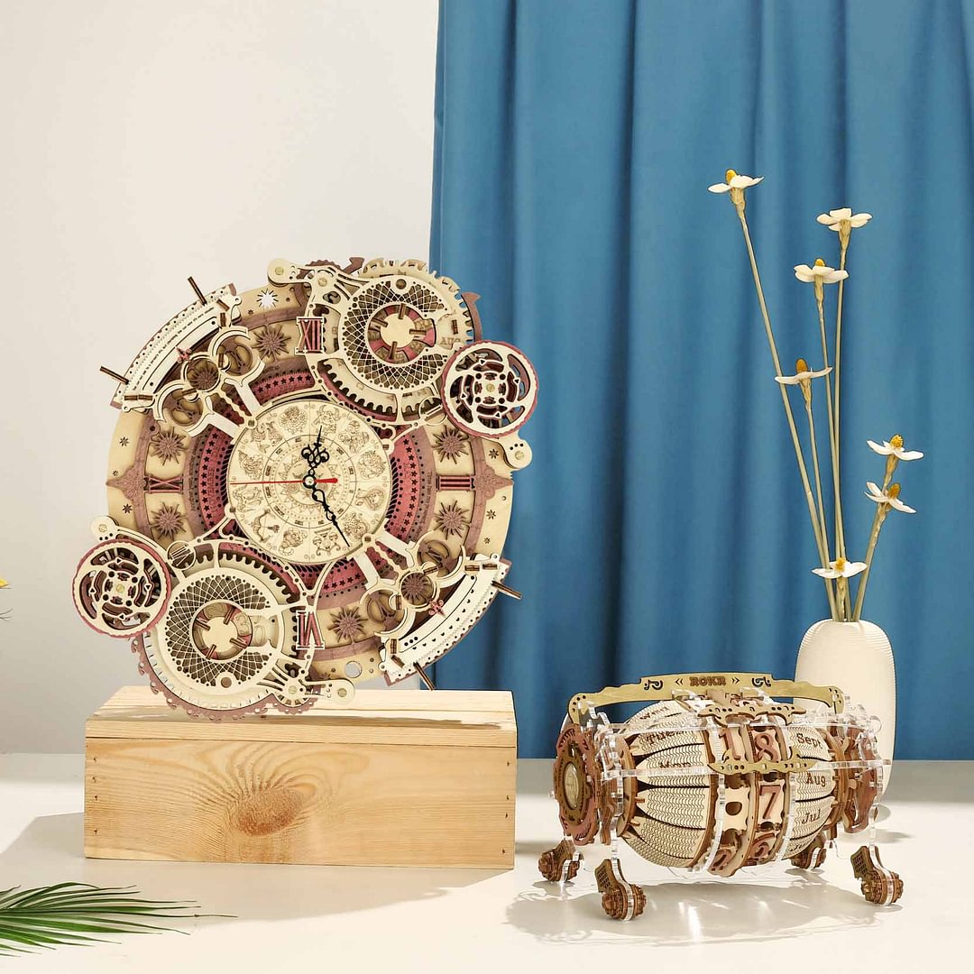 ROKR Zodiac Wall Clock Mechanical Time Art Engine LC601