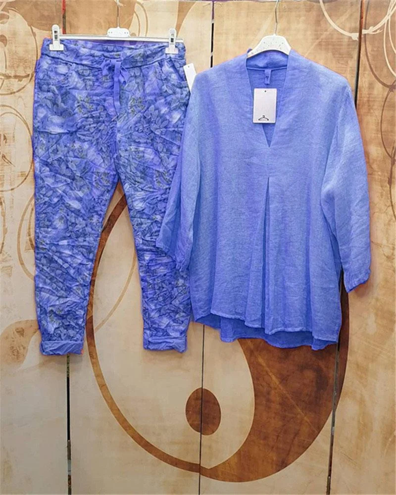 Irregular Hem Long Sleeve Two-Piece Suit