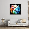 Tai Chi Fish-11CT Stamped Cross Stitch 40*40cm/15.75*15.75in tapestrymarket