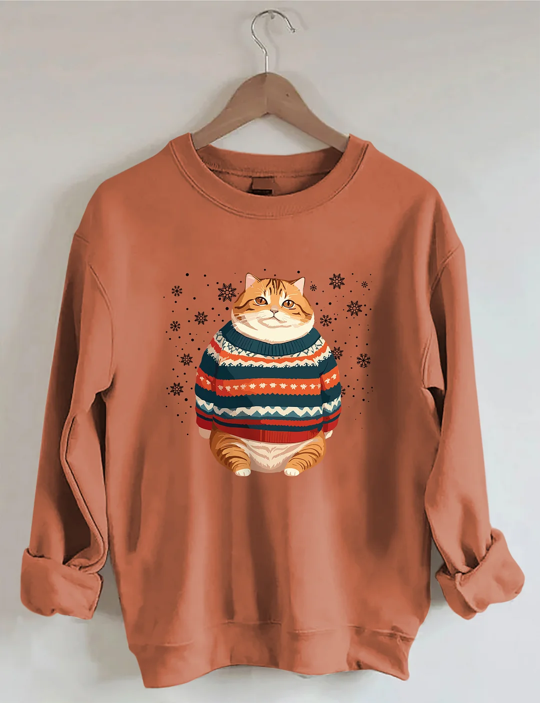 Fat Cat In Sweatshirt
