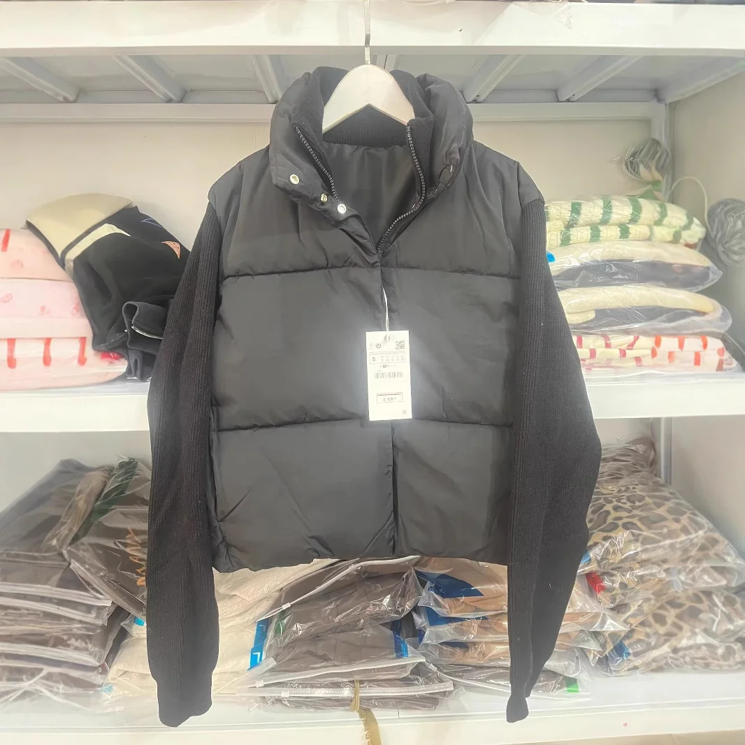 Nigikala Nigikala New Women's Fashion Splicing Long Sleeve Warm Cotton Jacket Jacket