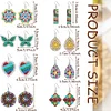 8 Pairs Double Sided Diamond Painting DIY Earring Making Kit for Women Girls