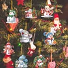 8Pcs DIY Christmas Snowman Diamond Painting Hanging Pendant