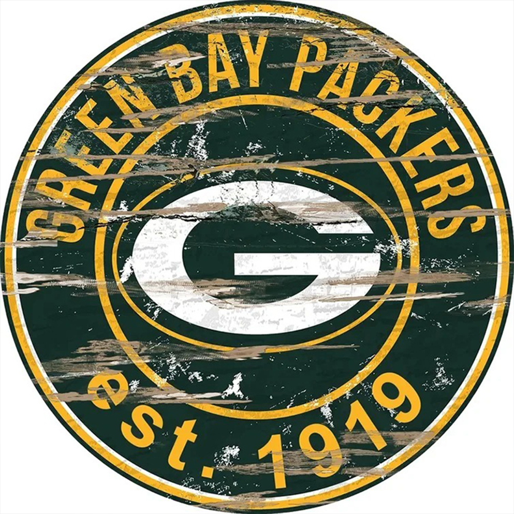 Green Bay Packers Football Team 30*30cm(canvas) full round drill diamond painting
