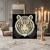 DIY Pearl Painting Tiger for Home Wall Decor with Frame(30x30cm)