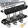 [US Local Warehouse] 3-Station Edge Roller Bender 0-90 Bending Angle Hand Sheet Metal Bender with Aluminum Alloy Handle Metal Bending Tool for Making 1/2 to 5 in 13 to 130mm Bends (Black)