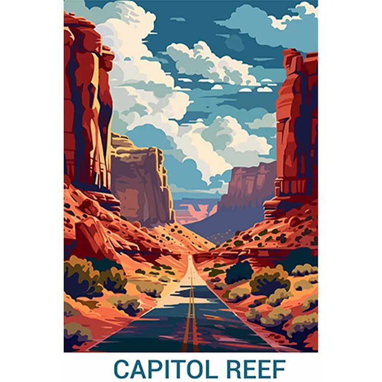 Capitol Reef 30*45CM (Canvas) Full Round Drill Diamond Painting gbfke