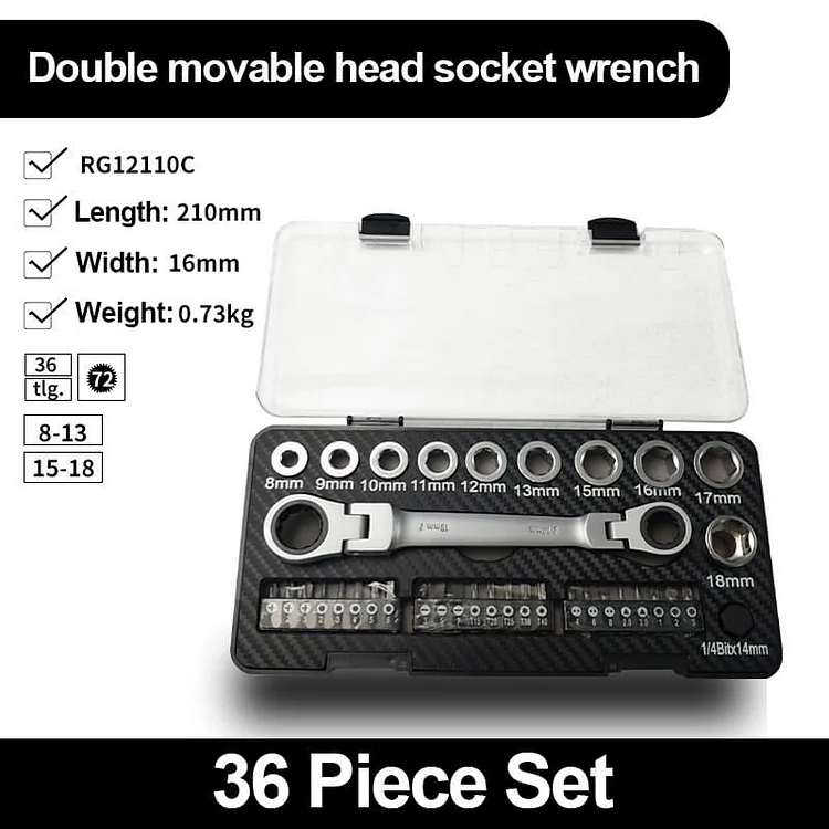36pcs Ratchet Wrench Sets with box