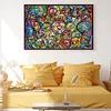 (Big Size) Cartoon Family - 11CT Stamped Cross Stitch 90*64cm/35.43*25.2in(glass painting cross stitch) tapestrymarket