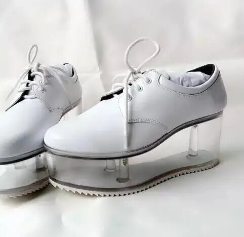 VCSHOES Personality Cute Shoes Transparent Bottom Can Be Put Ornaments Girls Shoes Thick Bottom Platform Shoes Women