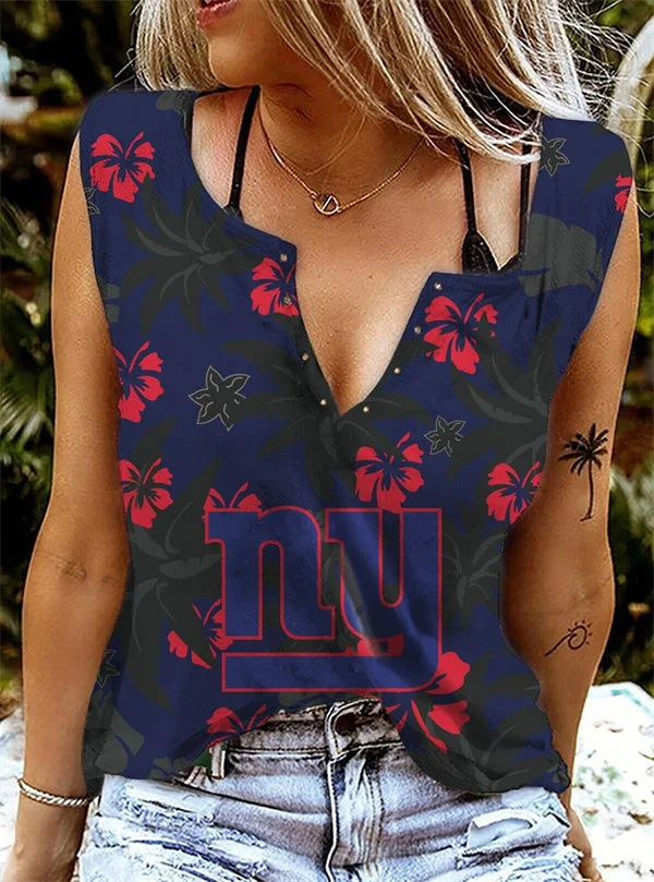 New York Giants
Women's V Neck Loose sleeveless T-Shirt