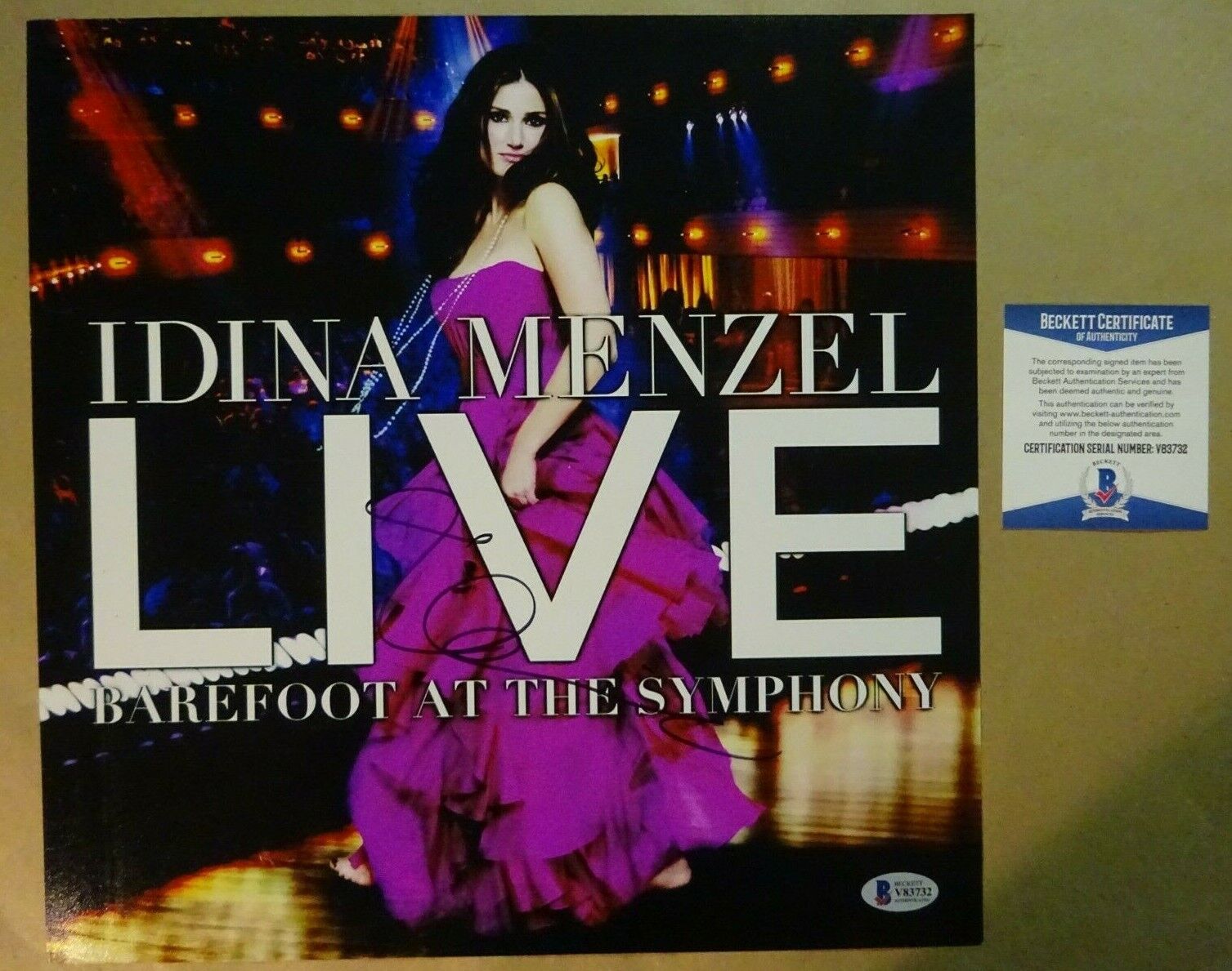 Autographed IDINA MENZEL Signed 12x12