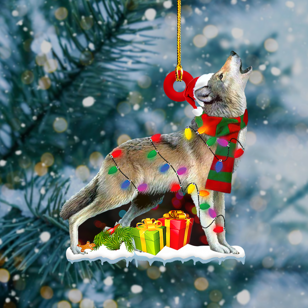 Wolf Light Christmas Shape Ornament / VMHLMH091220