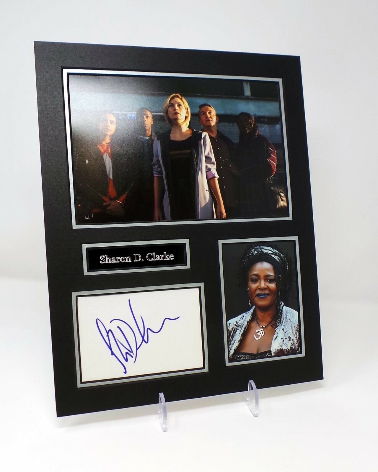 Sharon D CLARKE Signed Mounted Photo Poster painting Display AFTAL COA Dr Who, Holby City Actor