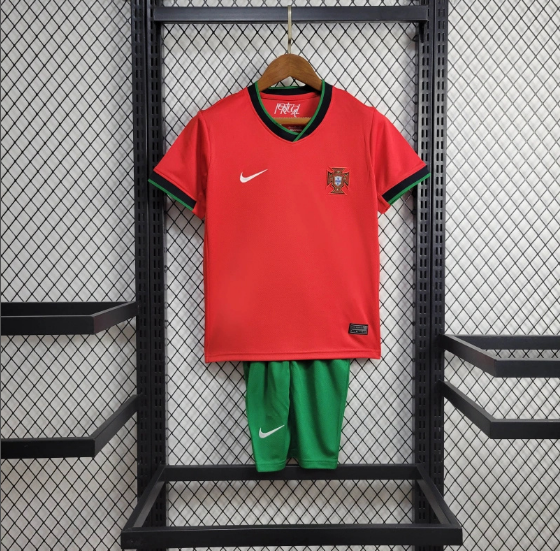 2024 Portugal Home Kids Kit Football Shirt Thai Quality