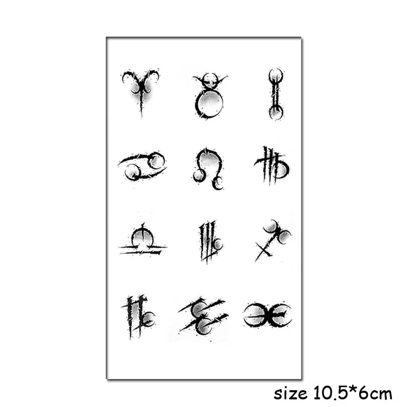 Temporary Tattoo Stickers Sexy Cross English Alphabet Line Fake Tatto Waterproof Tatoo Hand Leg Belly Small Size for Women Men