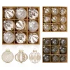 12PCS Delicate Painting Clear Christmas Hanging Decor Balls