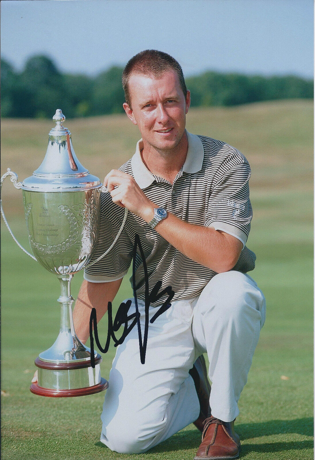 Mark FOSTER SIGNED Autograph 12x8 Photo Poster painting AFTAL COA 2011 Johnnie Walker Champion