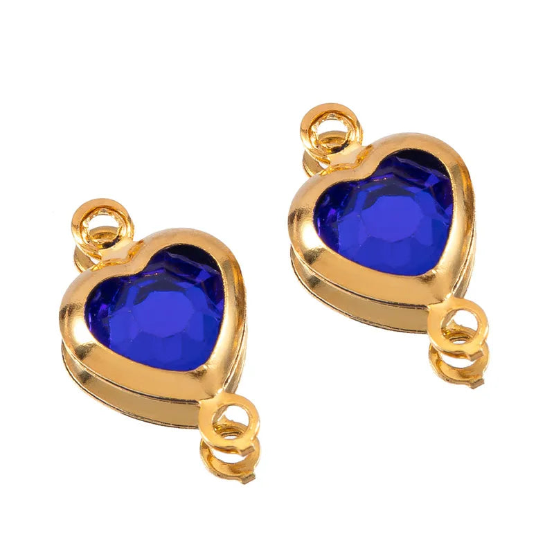 10 PCS/Package 6.5*11.5mm 304 Stainless Steel Zircon Square Pendant Jewelry Accessories