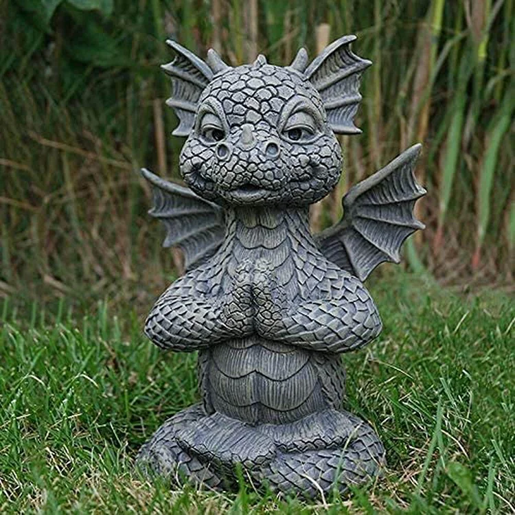 Dragon Meditation Statue in The Yard