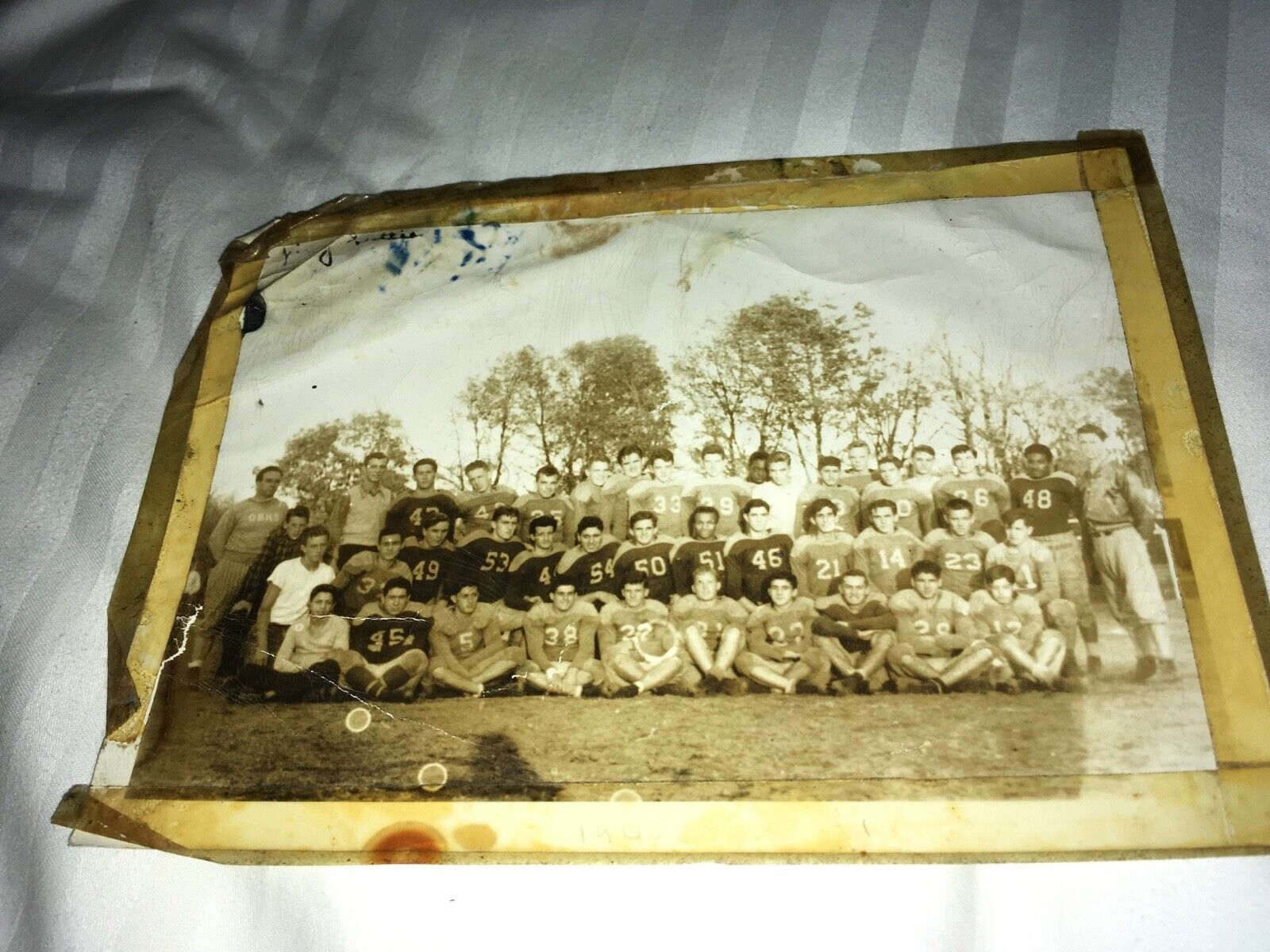 Oyster Bay New York 1945 High School Football Team 5x7 Photo Poster painting