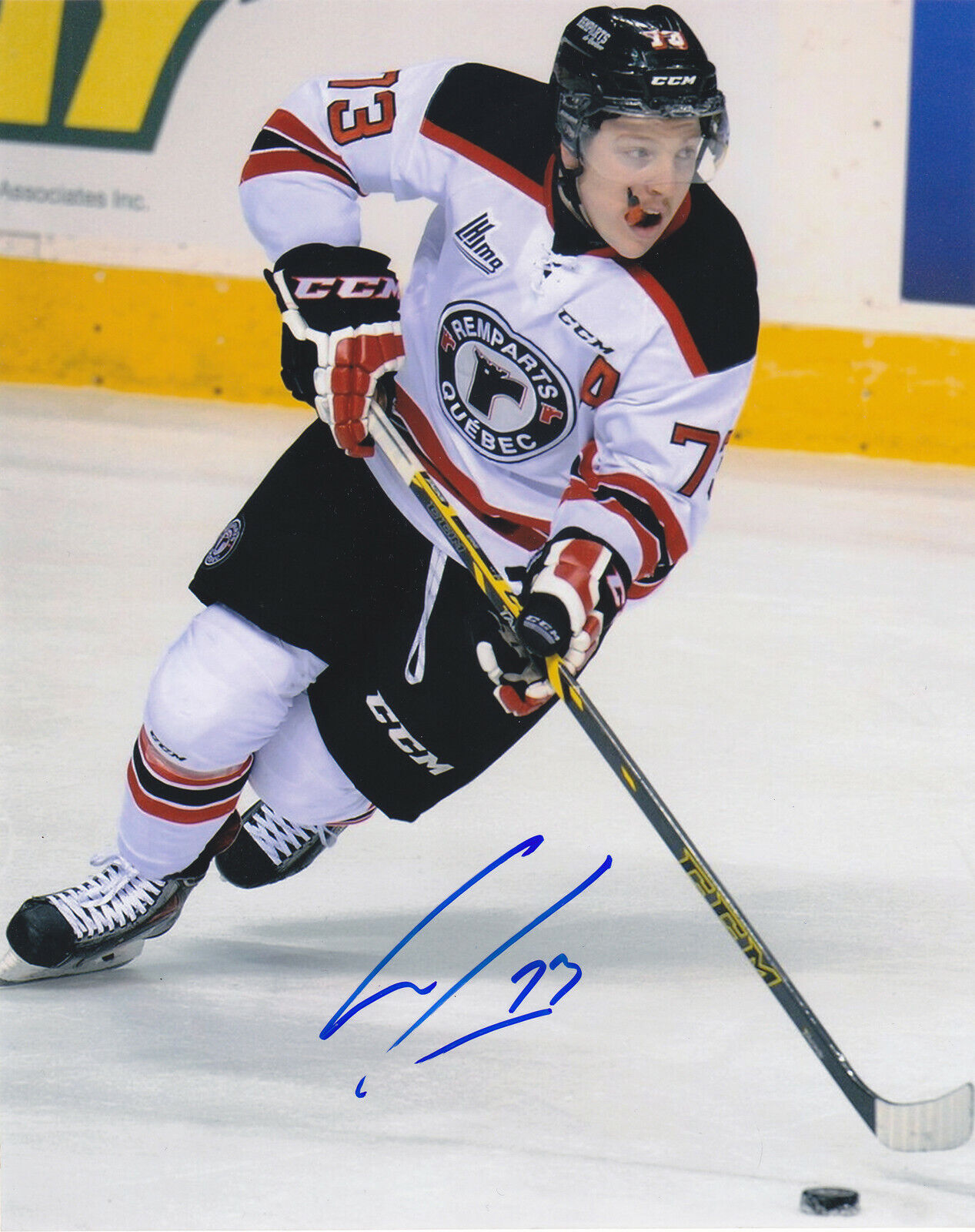 ADAM ERNE SIGNED AUTOGRAPH QUEBEC REMPARTS 8X10 Photo Poster painting