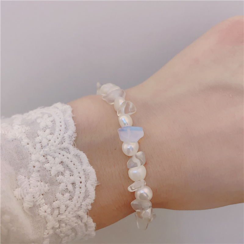 Serenity Moonstone Pearl Bracelet