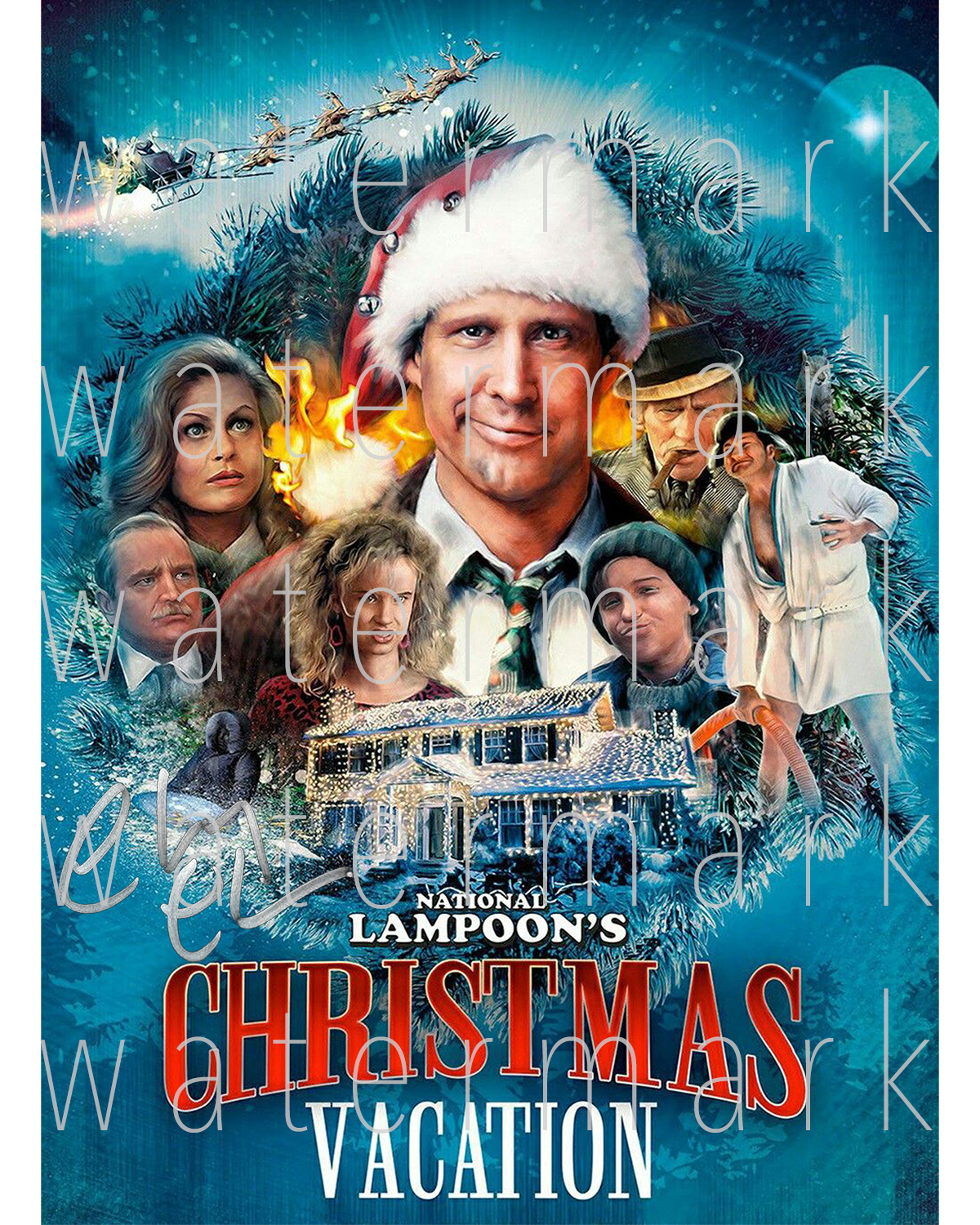 Christmas Vacation Chevy Chase signed 8X10 Photo Poster painting picture poster autograph RP