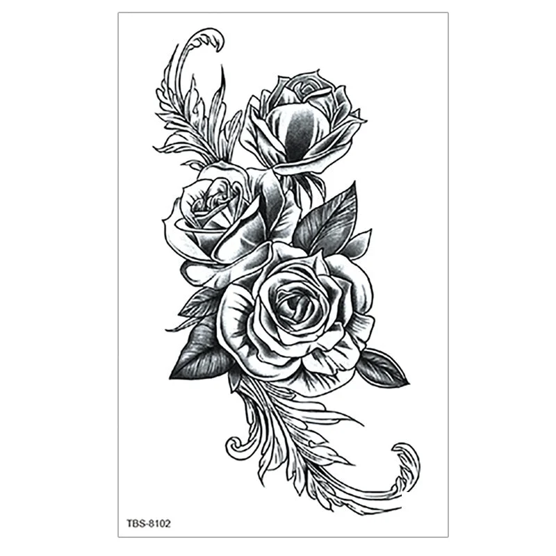 Waterproof Temporary Tattoo wolf tiger totem Fake Tatto Flash Tatoo cross angel Hand Arm middle size art Tattoos for Women men