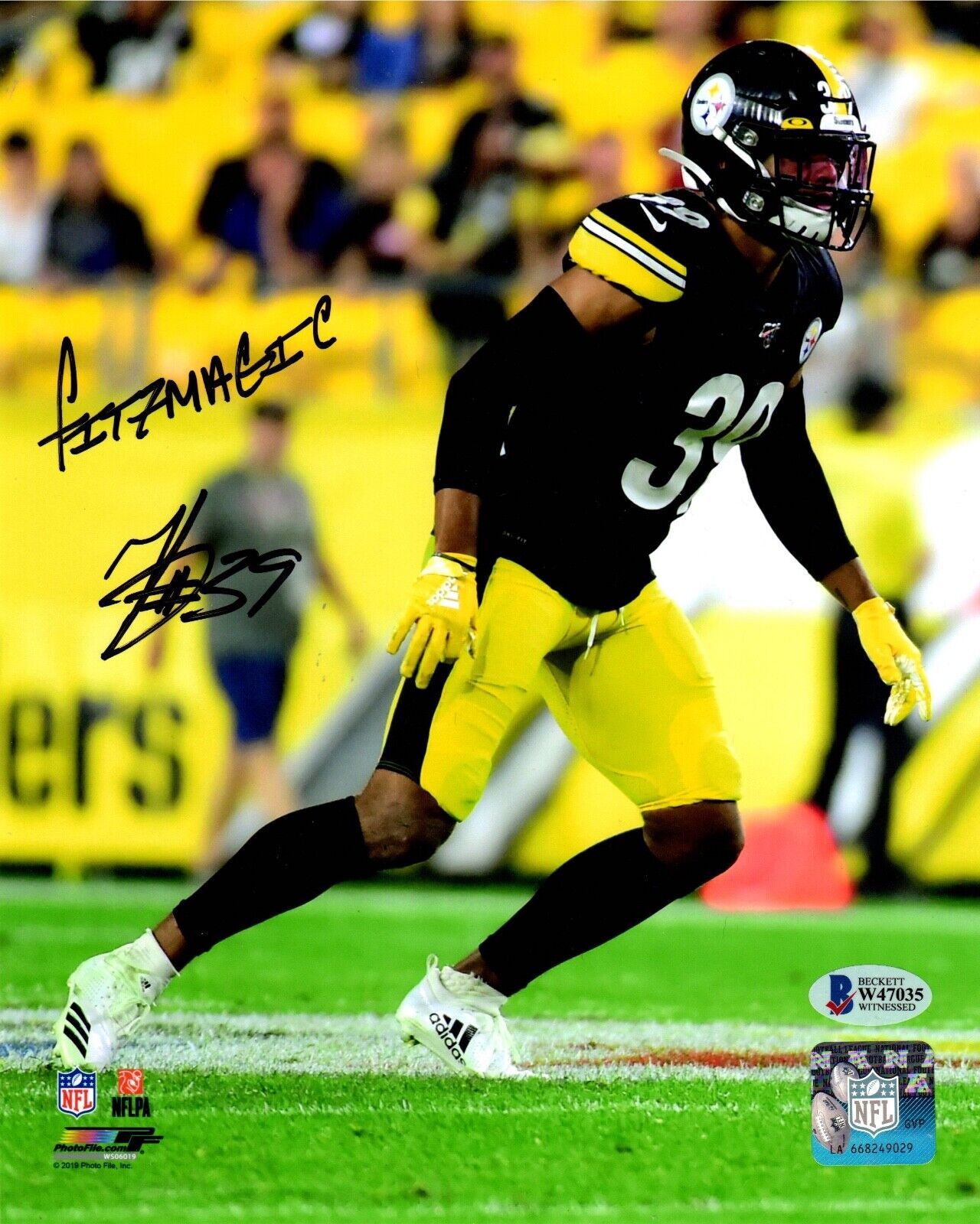 Minkah Fitzpatrick autographed signed inscribed 8x10 Pittsburgh Steelers Beckett