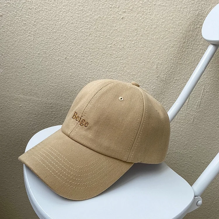 HatBaseball Caps for Women Hip Hop Vintage Letter Embroidered Baseball Cap Solid Color Sunshade Hat Korean Style