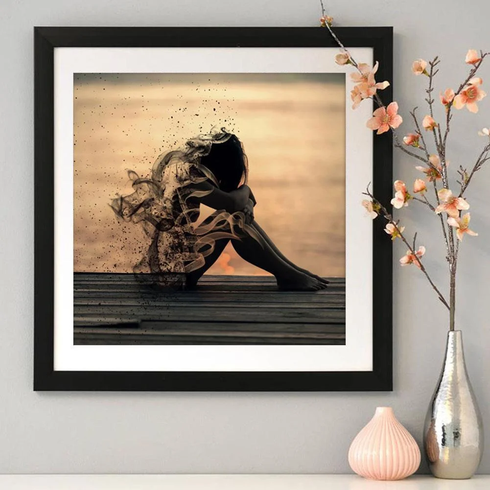 Diamond Painting - Full Round Drill - Sad Girl(30*30cm)