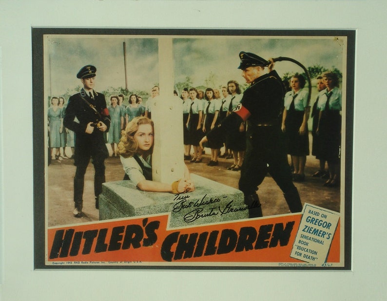 BONITA GRANVILLE SIGNED Matted Photo Poster painting Hitlers Children 11x 14 wcoa